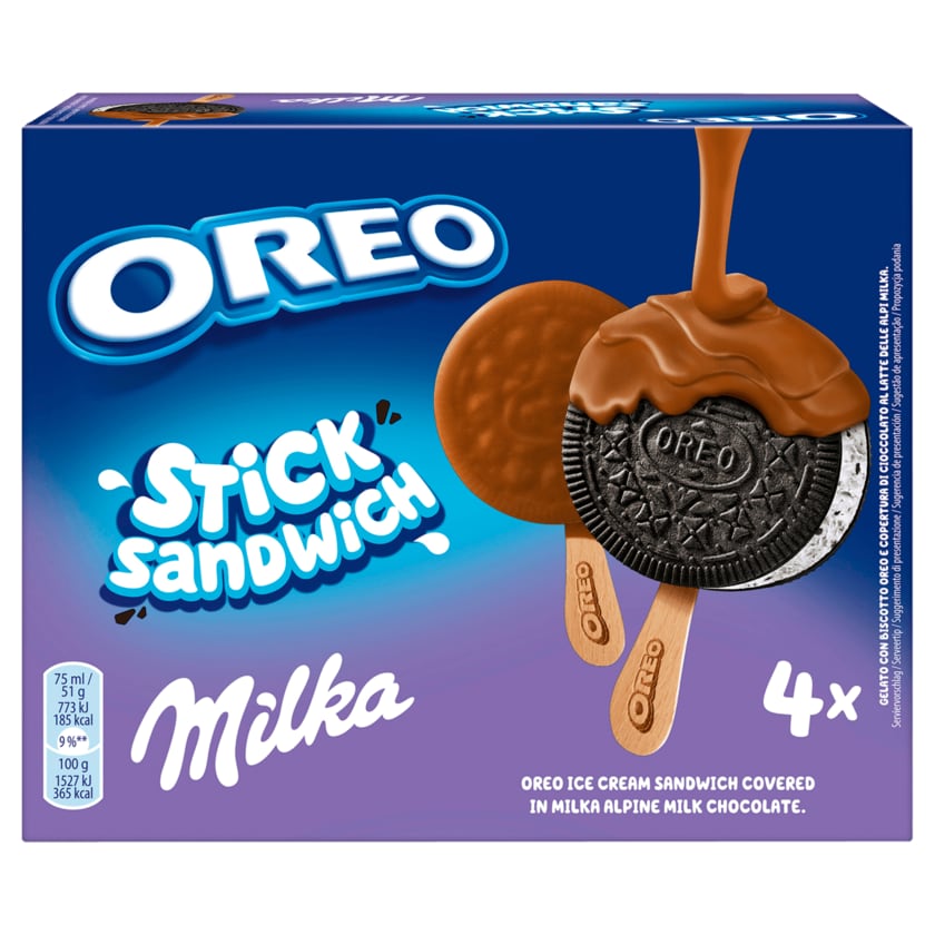 Oreo Eis Stick Sandwich Milka 4x75ml
